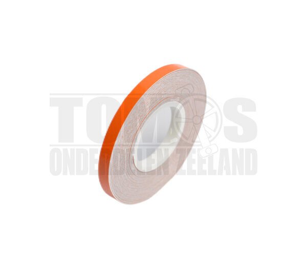 Velglint / velg sticker 5mm 6 meter oranje