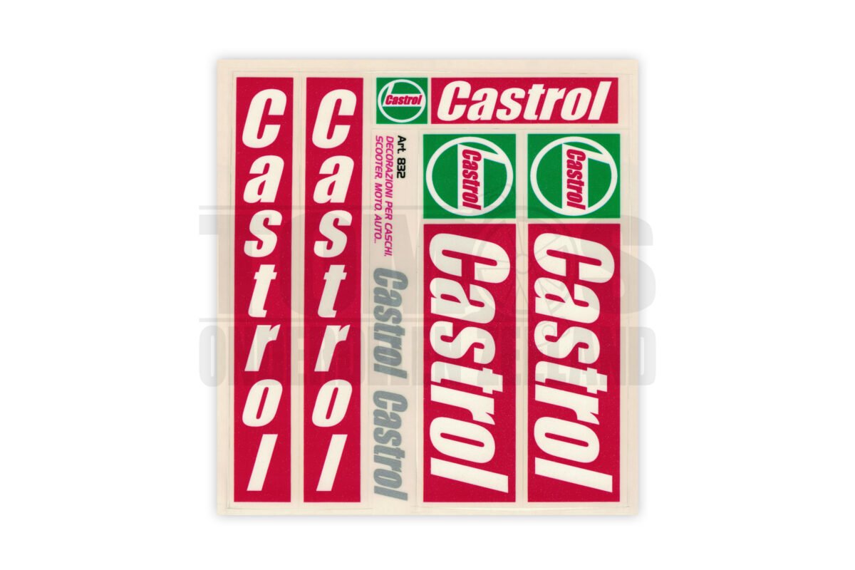 Stickerset castrol rood 6-delig