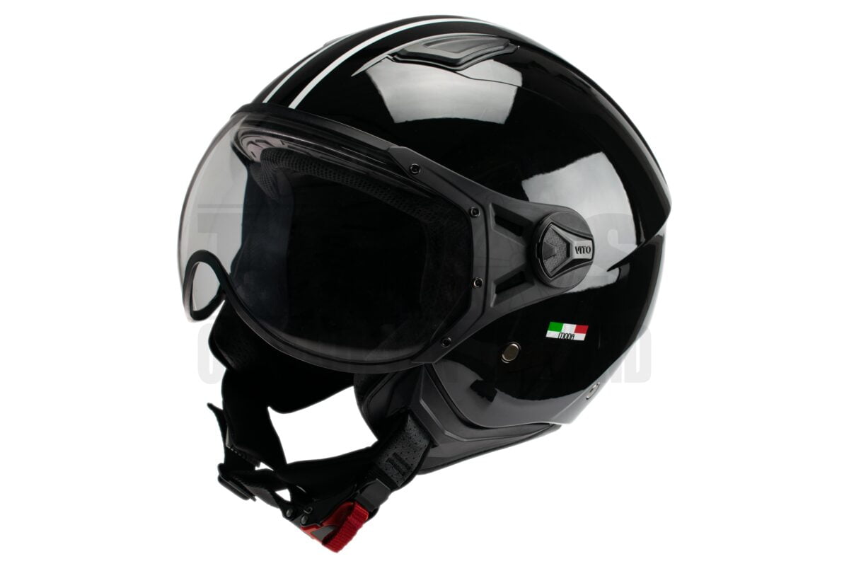 Helm Vito Jethelm Moda notte glans zwart/zwart