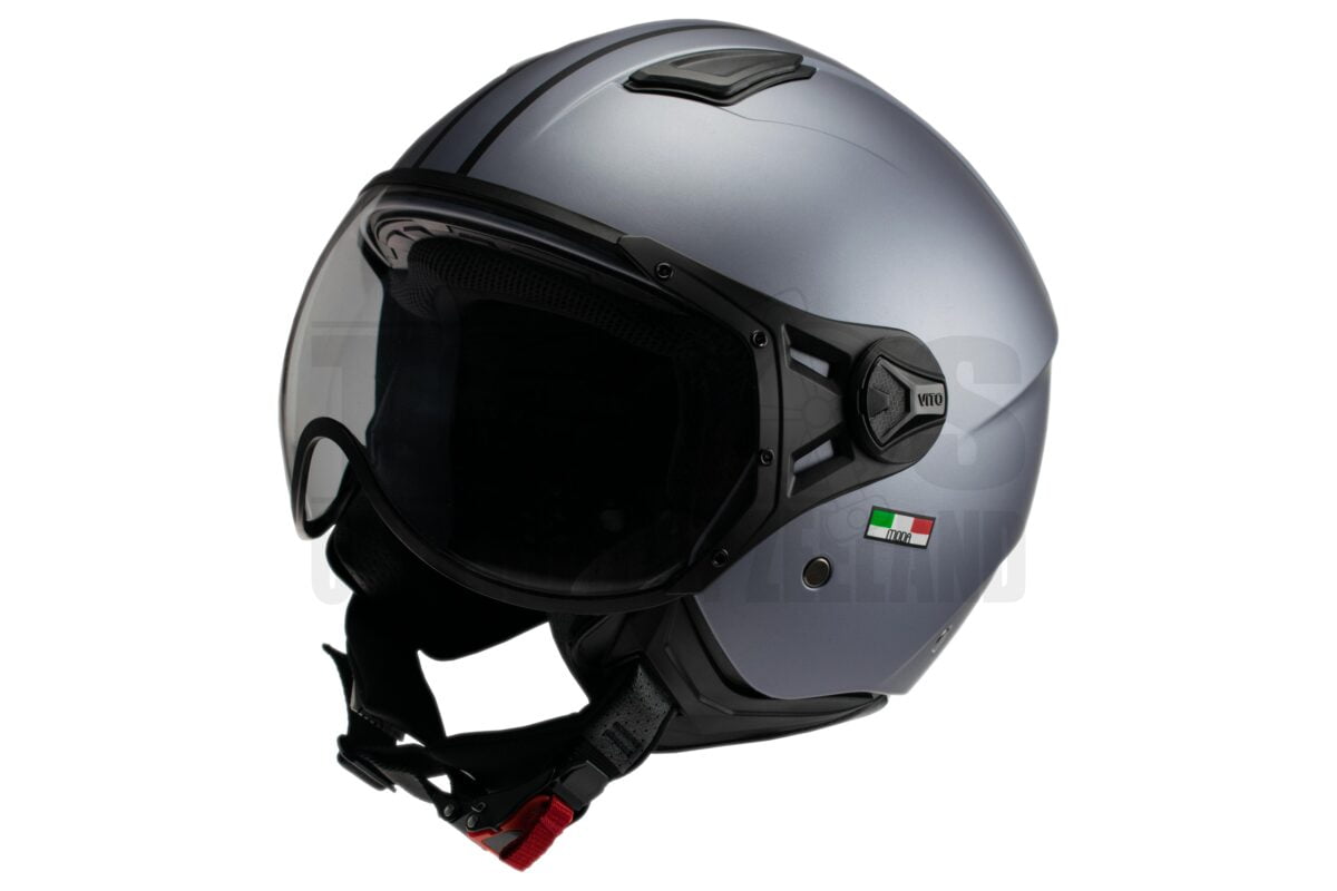 Helm Vito Jethelm Moda mat grijs/zwart