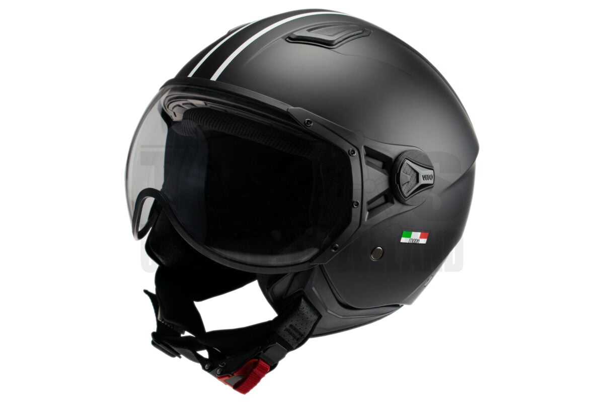 Helm Vito Jethelm Moda notte mat zwart/zwart