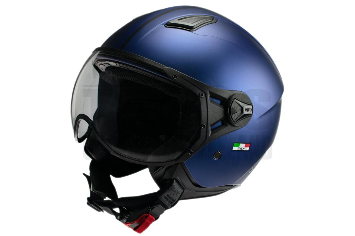 Helm Vito Jethelm Moda mat blauw/zwart