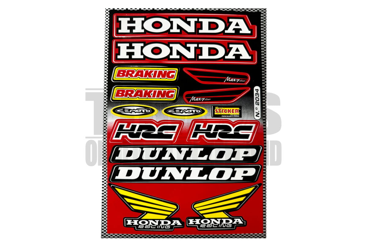 Stickerset sponsor Honda / Dunlop 14-delig