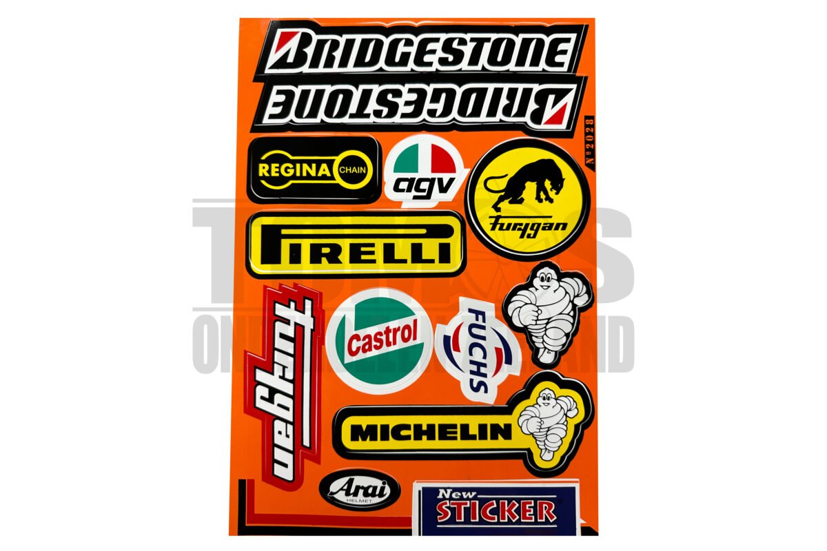 Stickerset sponsor Michelin / Castrol 12-delig