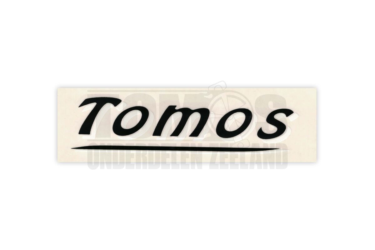 Tomos Sticker zwart / wit 10.5x3cm