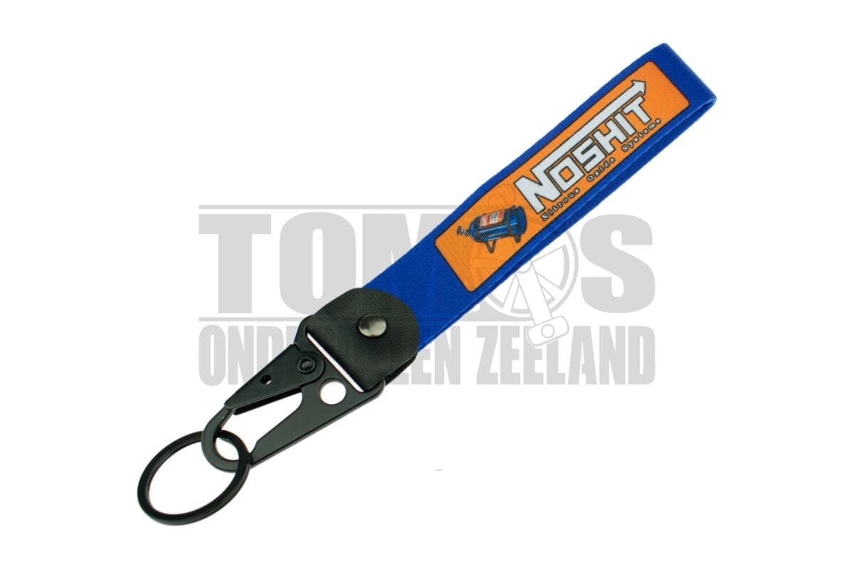 Sleutelhanger NoShit Turbo Nitro blauw & oranje / zwart