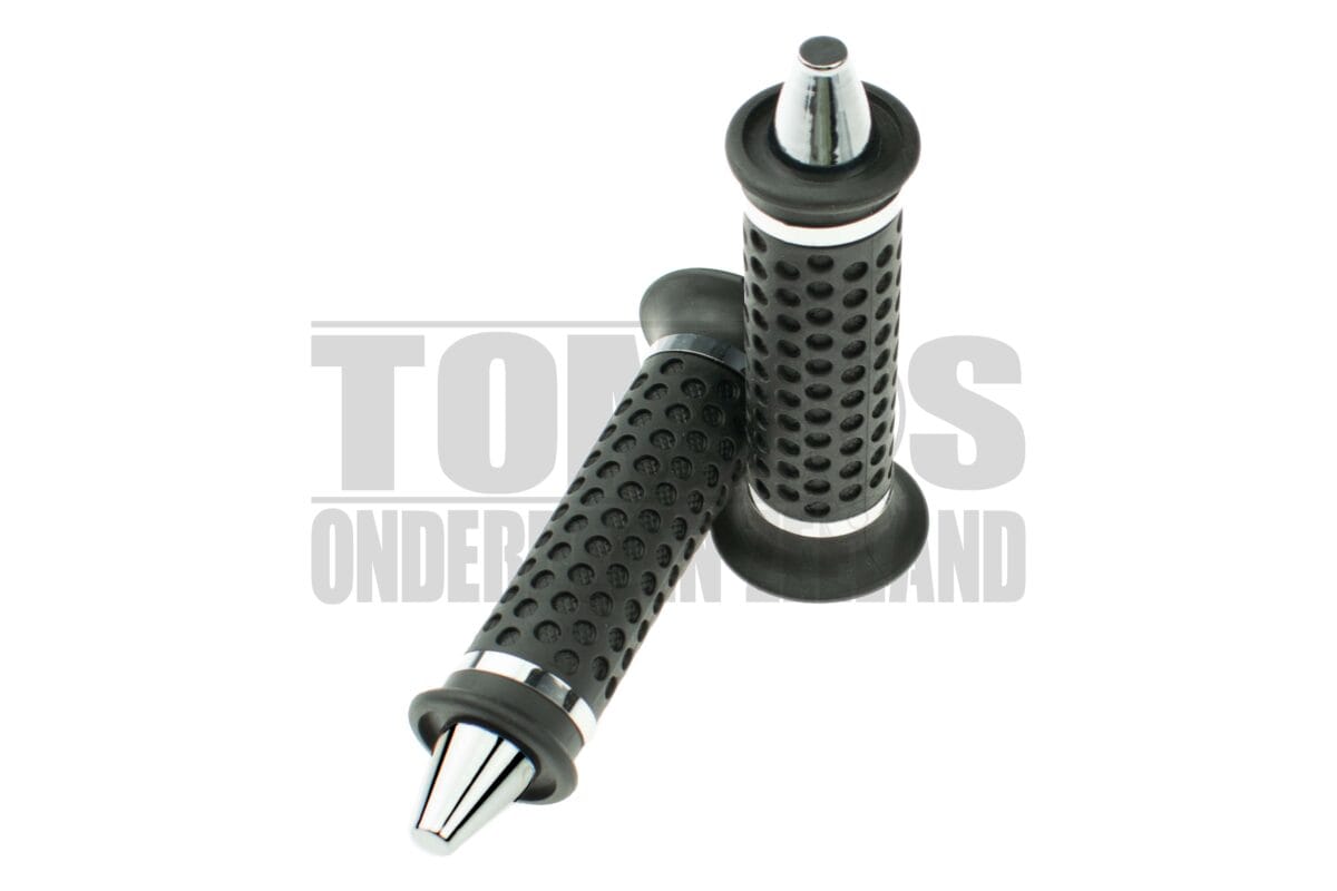 Handvatset Spike / Point zwart / chroom 22mm / 24mm