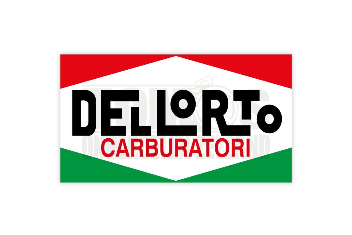 Sticker Dellorto logo 12x6cm universeel