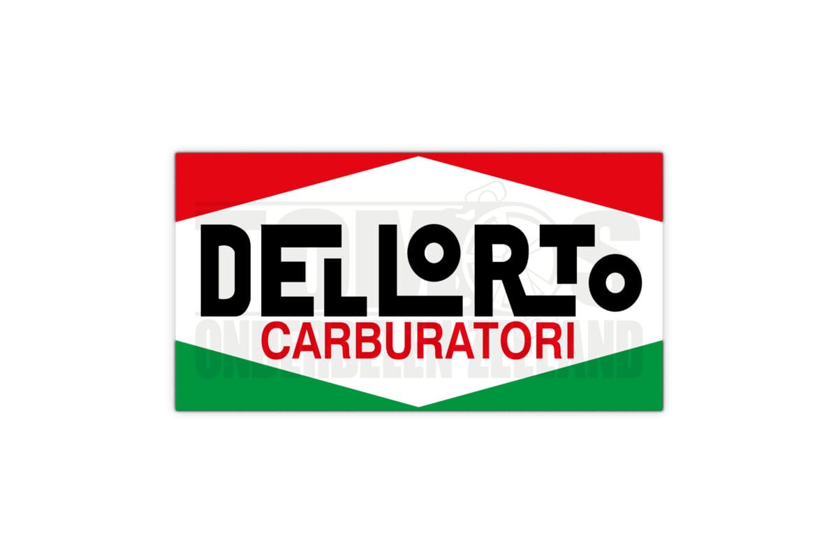 Sticker Dellorto logo 10x5cm universeel