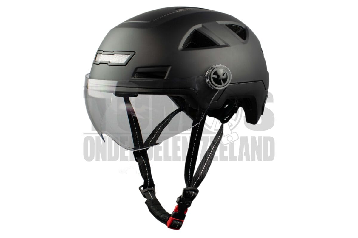 Helm Vito E-Light met vizier mat zwart voor E-bike / Fatbike / Speed Pedelec / Snorfiets