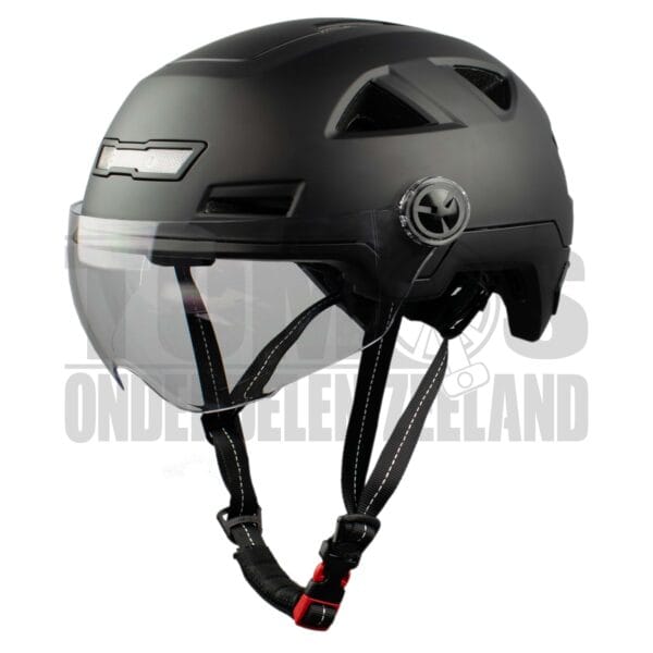 Helm Vito E-Light met vizier mat zwart voor E-bike / Fatbike / Speed Pedelec / Snorfiets