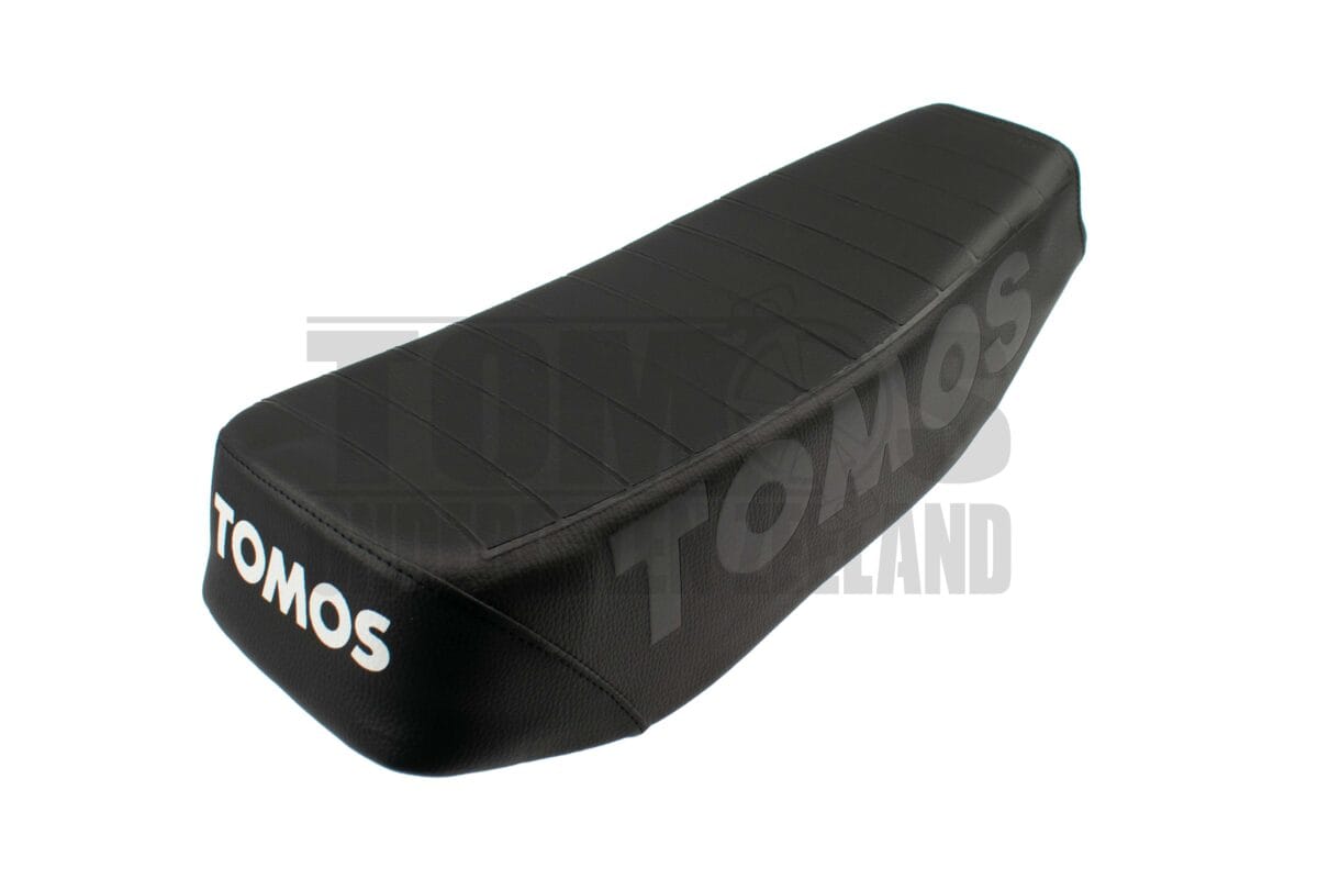 Tomos Zadel buddyseat lang met gestanst logo zwart A3 / A35 / diverse modellen