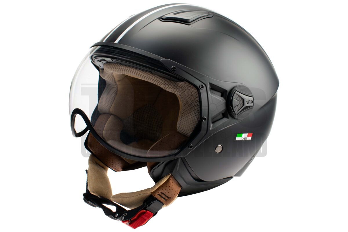 Helm Vito Jethelm Moda mat zwart/zwart bruin